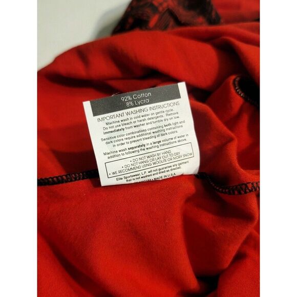 GK Elite AM Long Sleeve VTG Cotton Leotard Bodysuit Red Plaid Floral Size M, NWT - Picture 9 of 13